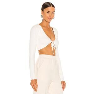 Revolve Lovers and Friends Edge Cropped Cardigan Ivory Size Small
